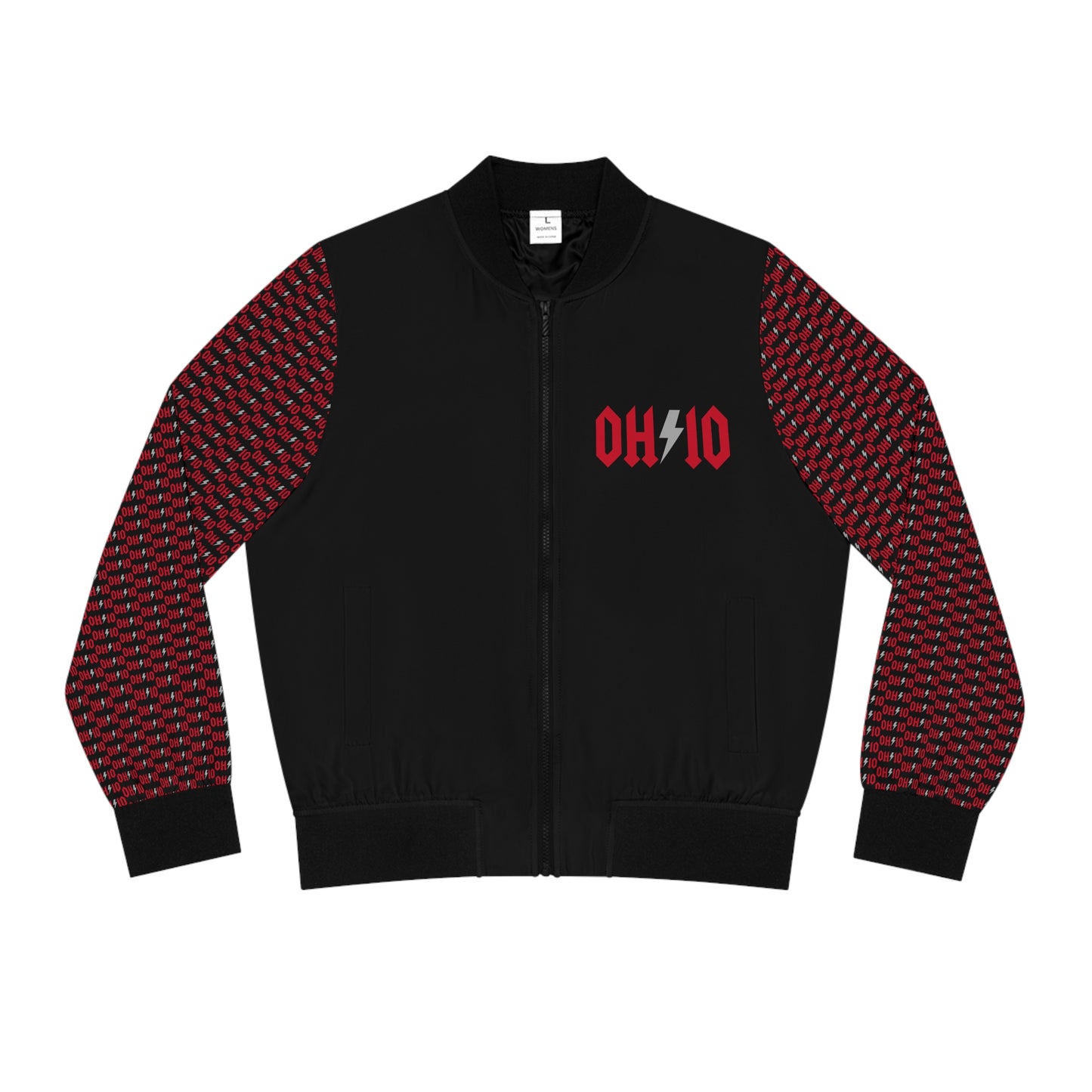 OH-IO Lightning Women's Bomber Jacket (AOP)