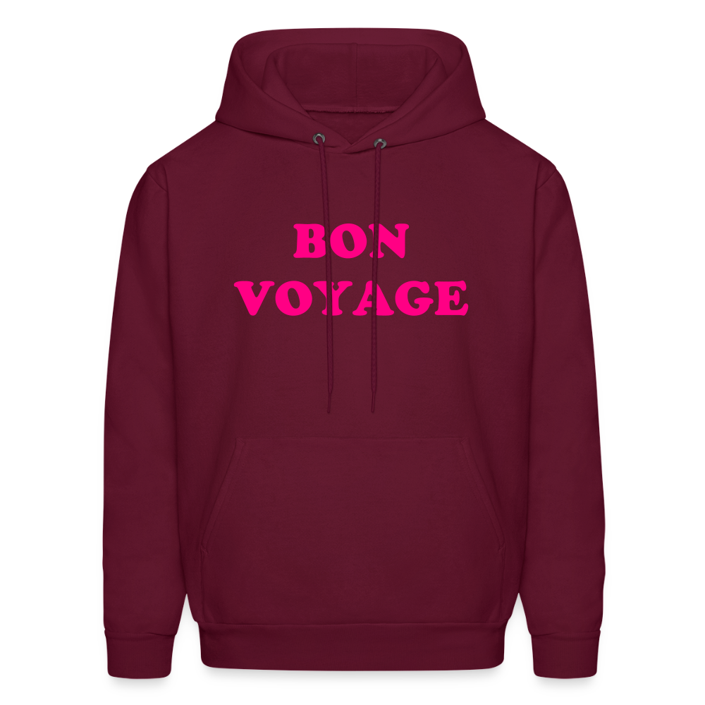 Bon Voyage Men's Hoodie - burgundy