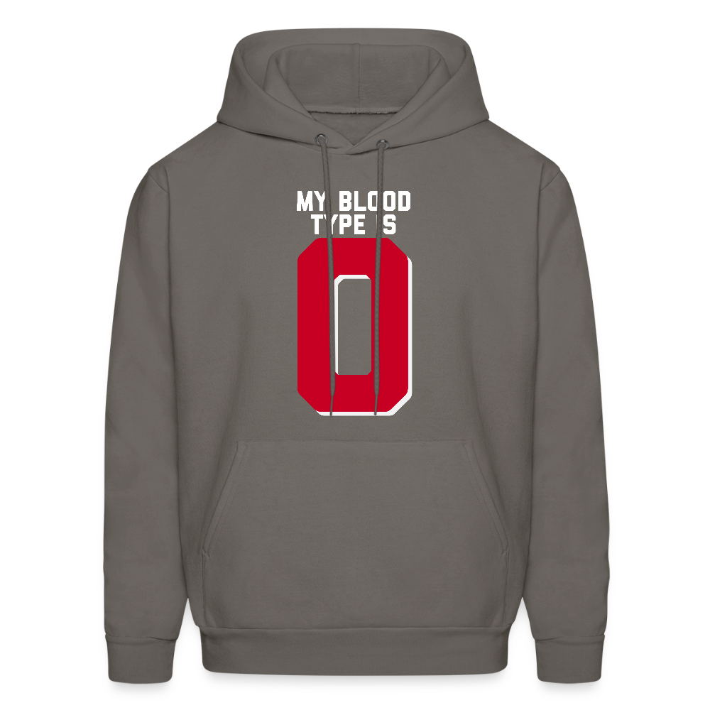 My Blood Type is O Men's Hoodie - asphalt gray