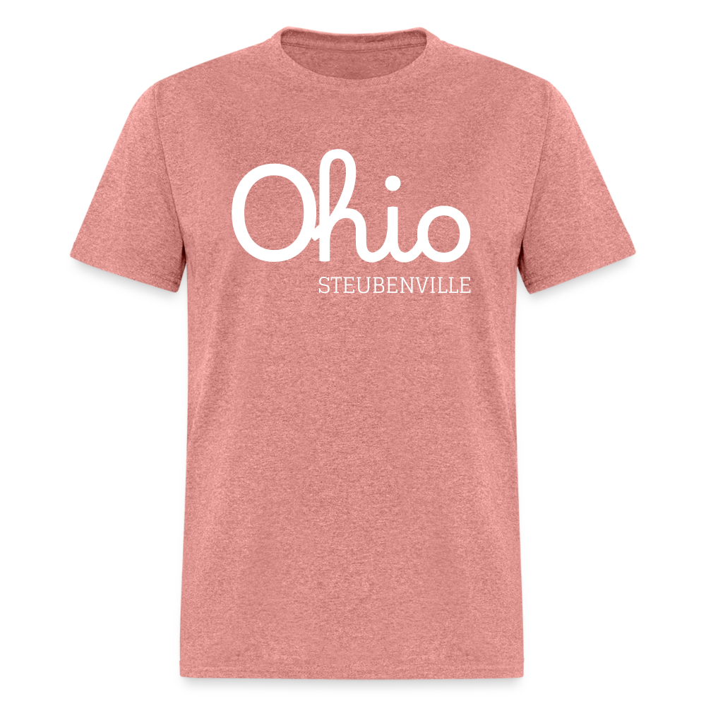 Steubenville (your hometown) Script Ohio Unisex Classic T-Shirt - heather mauve