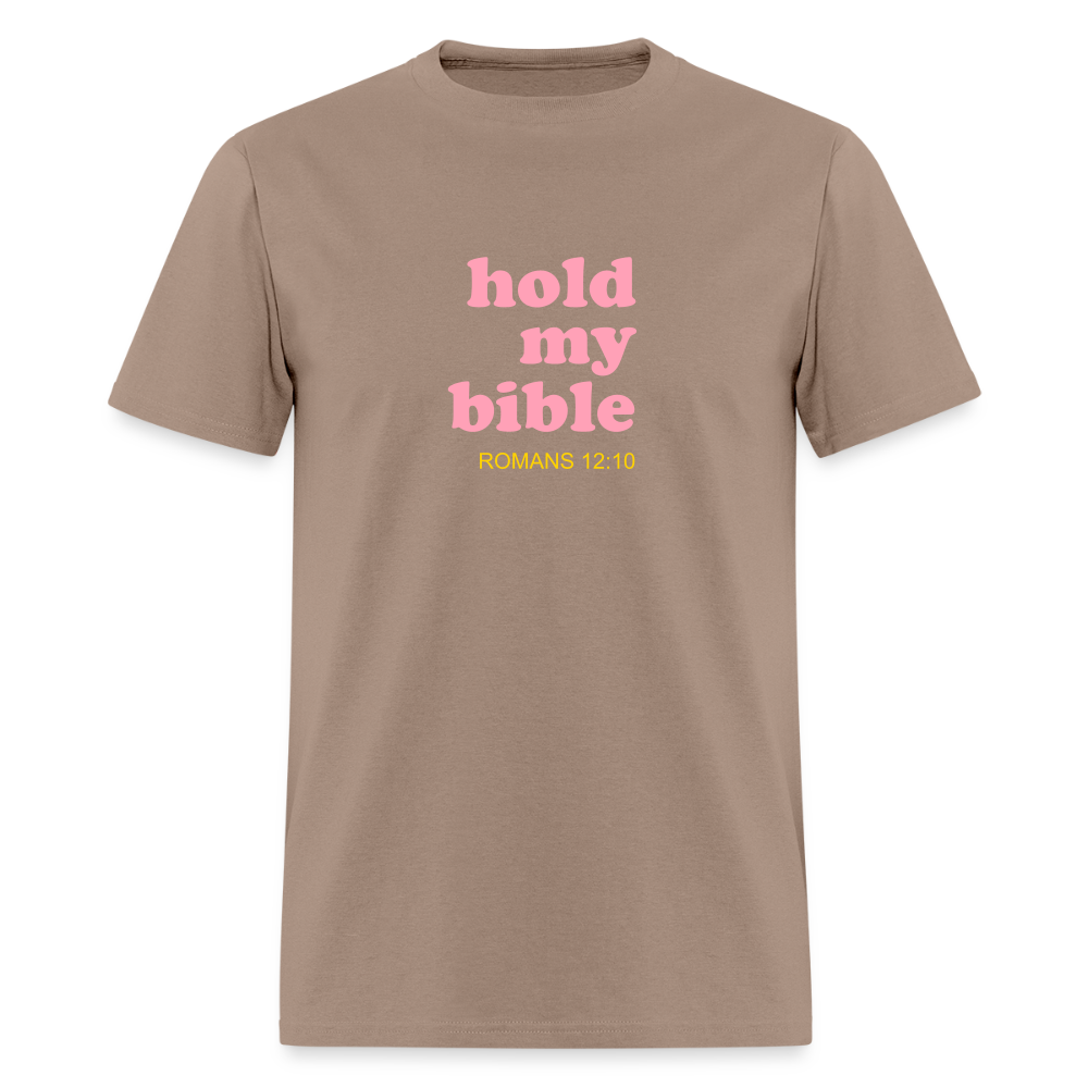 Hold My Bible Men's T-Shirt | GILDAN 5000 - brown savana