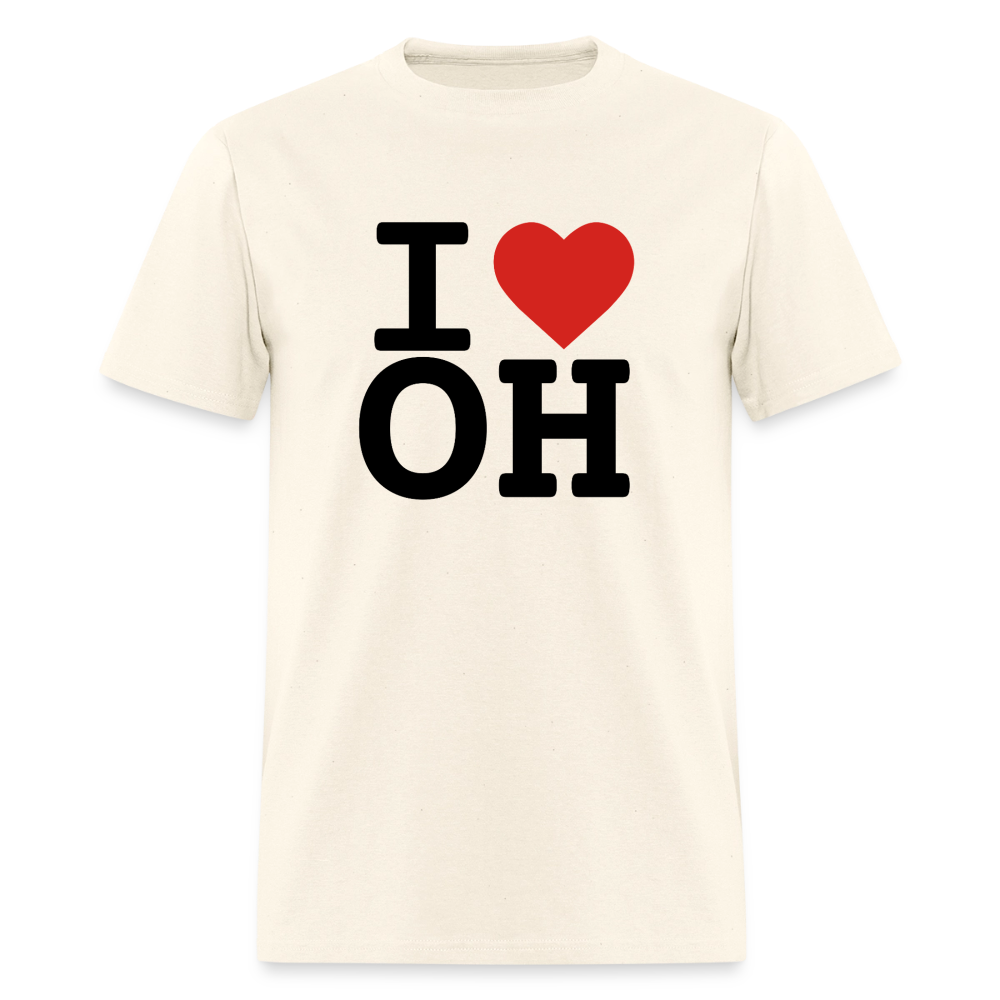 I Heart OH Unisex T-Shirt - sweet cream heather