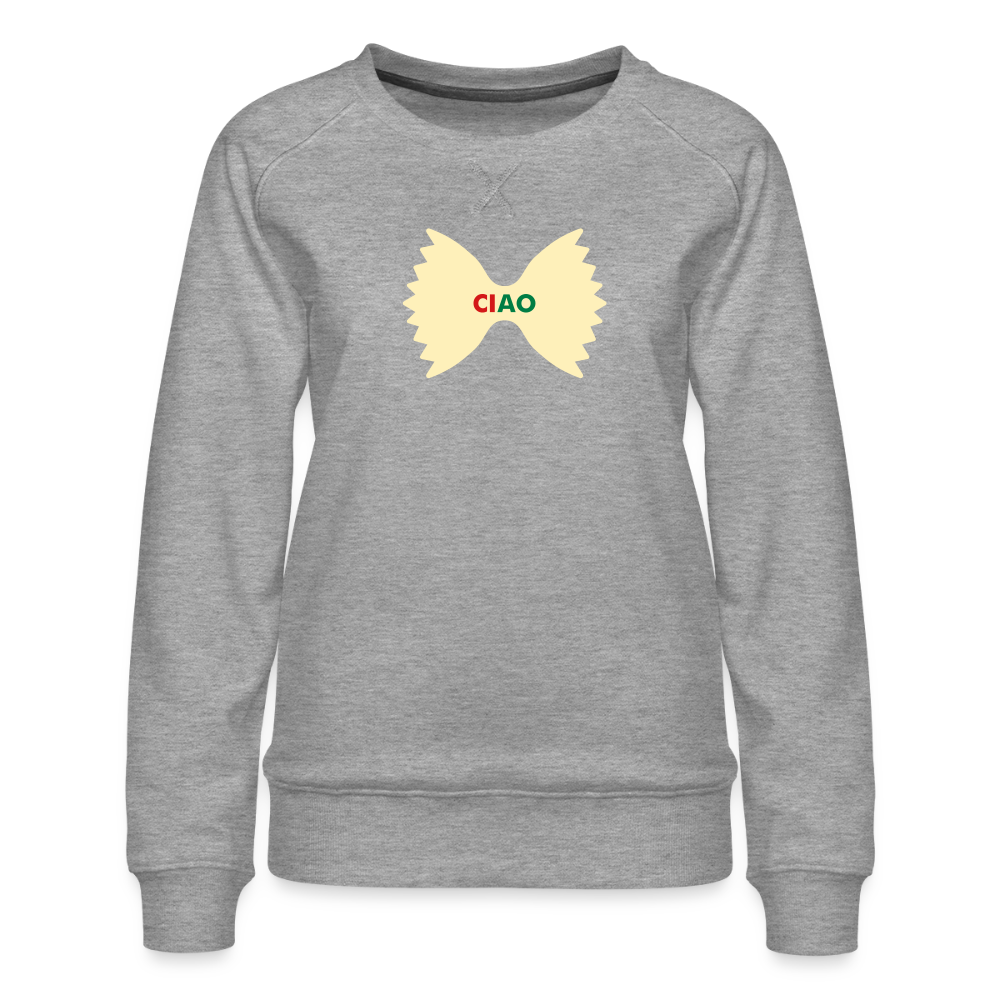 CIAO Bowtie Women’s Premium Sweatshirt - heather grey
