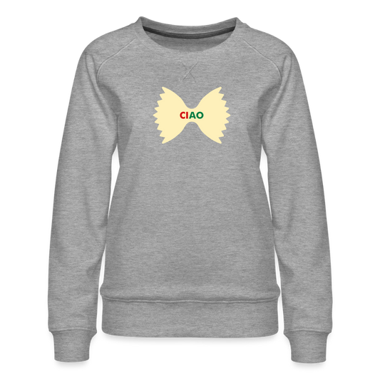CIAO Bowtie Women’s Premium Sweatshirt - heather grey