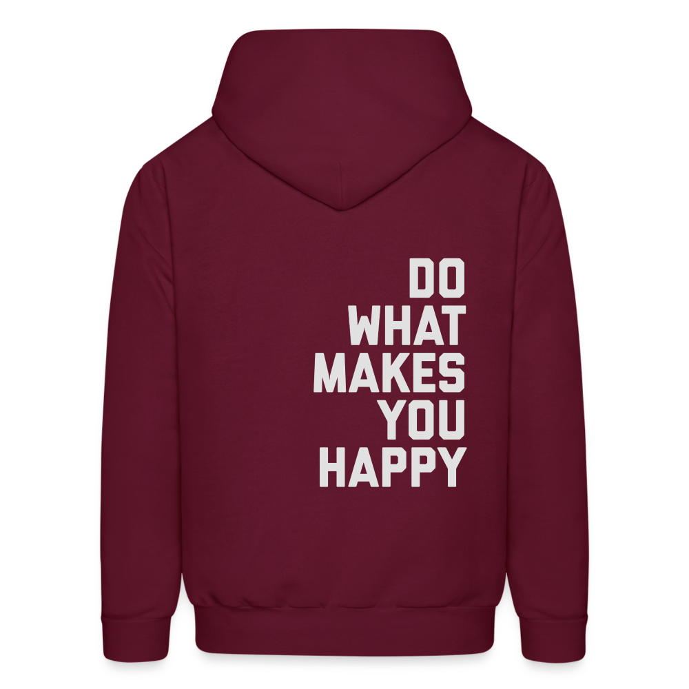 Do What Makes You Happy Men's Hoodie - burgundy