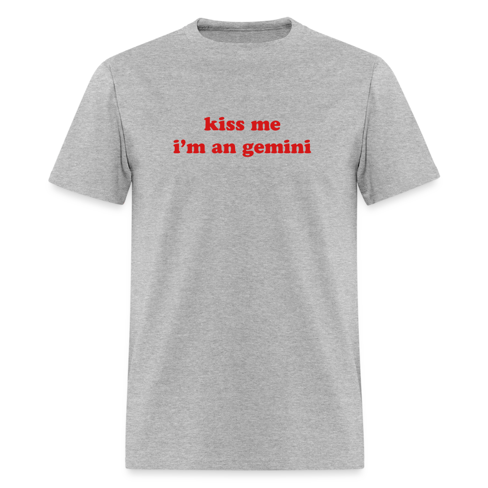 kiss me I’m a gemini Unisex Classic T-Shirt - heather gray