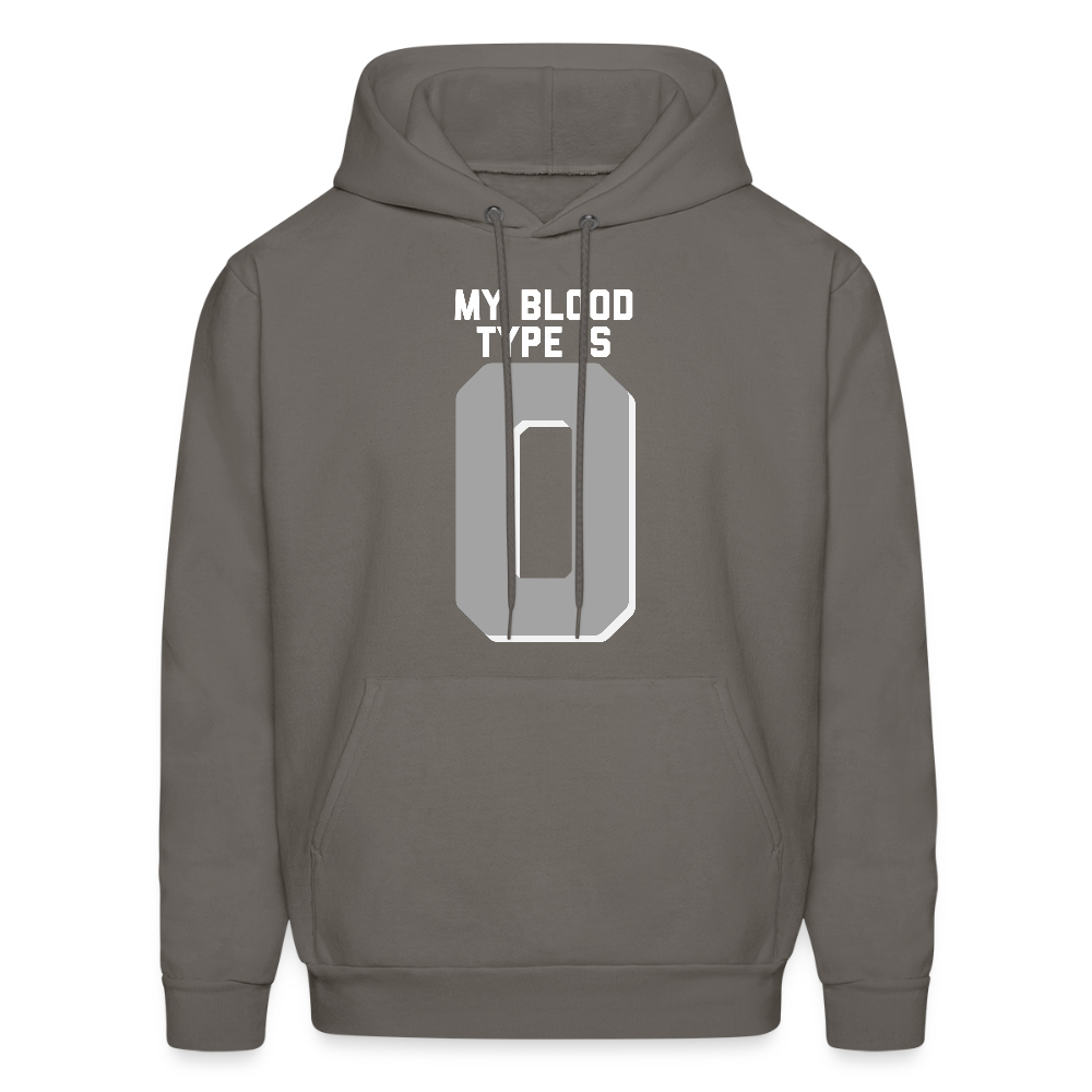 My Blood Type is O Men's Hoodie - asphalt gray