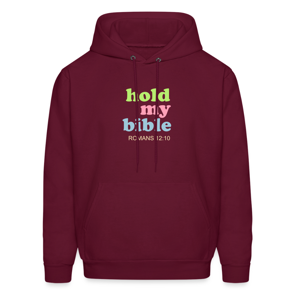 Hold My Bible Men's Hoodie - burgundy