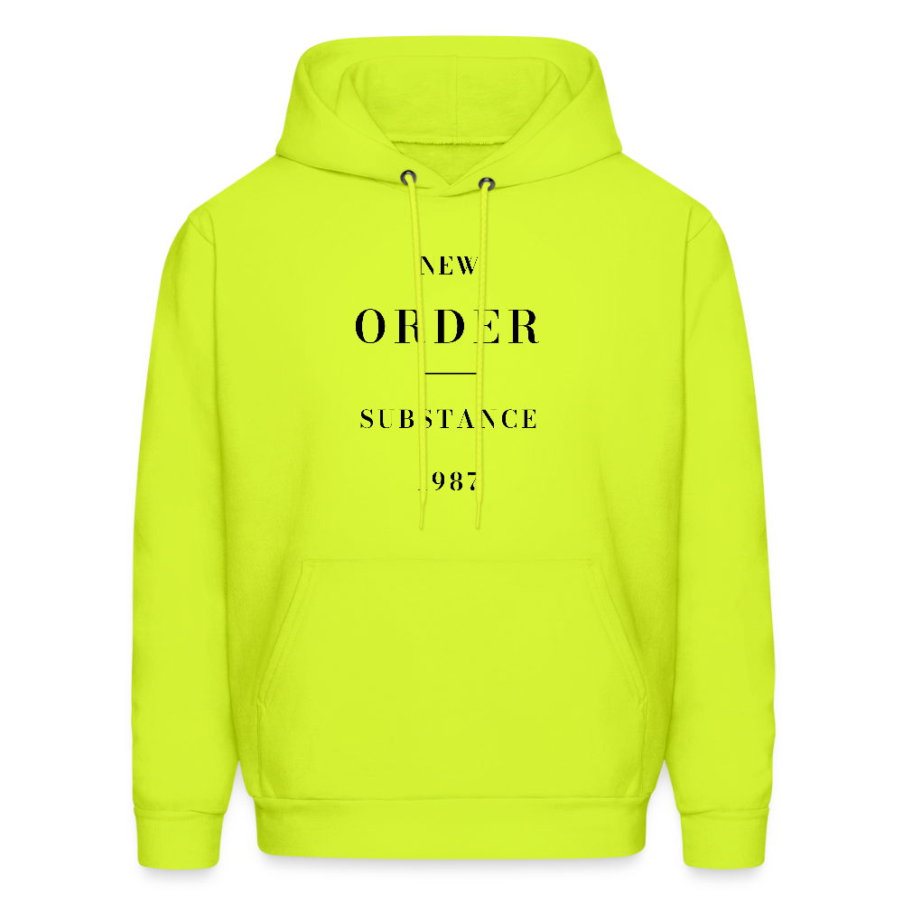 New Order Substance 1987 Men's Hoodie - safety green