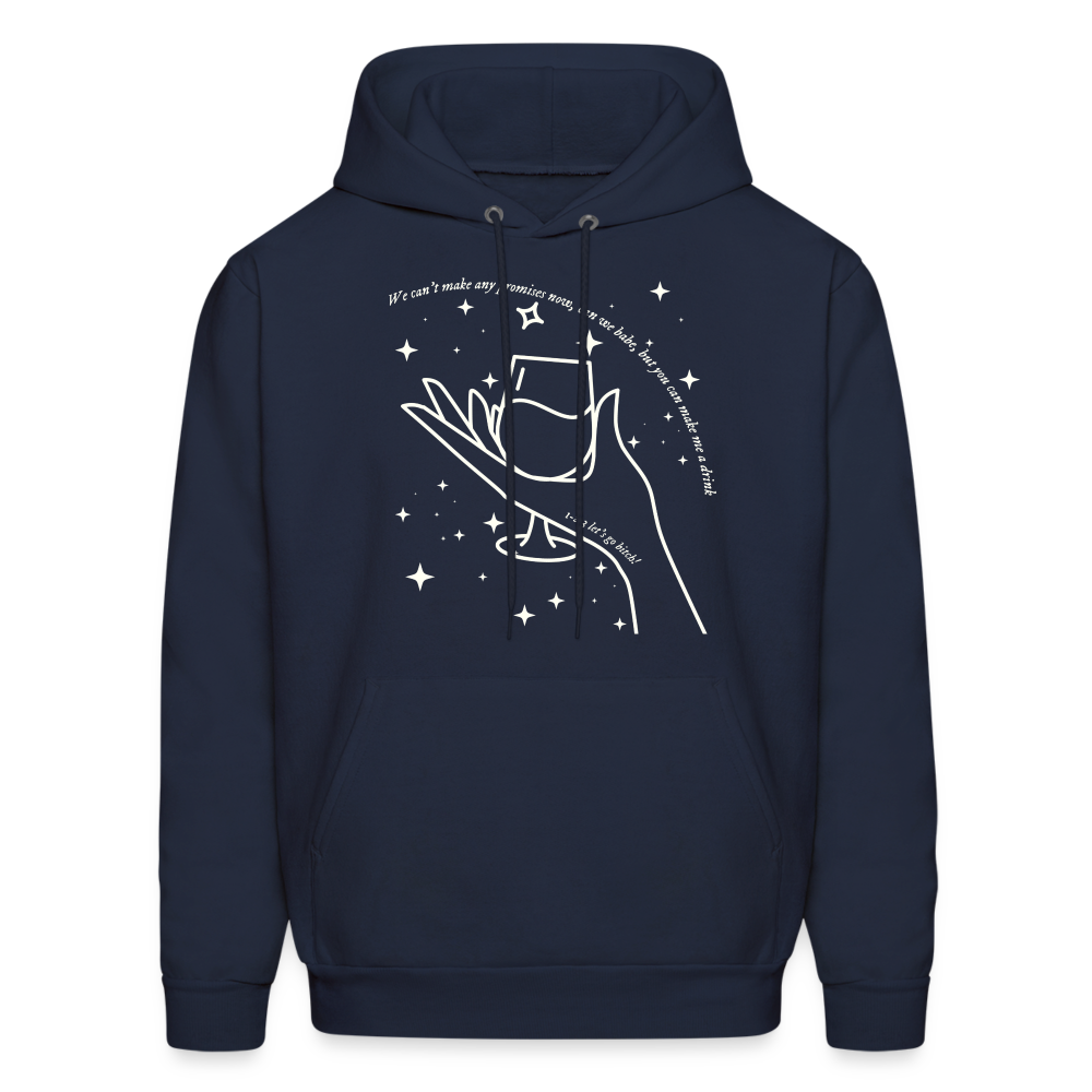 Delicate Make me a Drink Men's Hoodie - navy