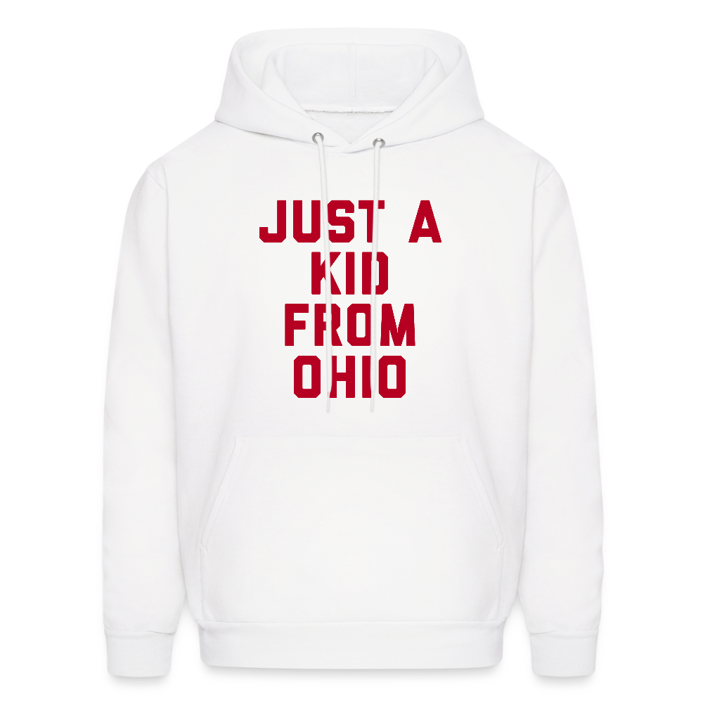 Just A Kid from Ohio Men's Hoodie - white