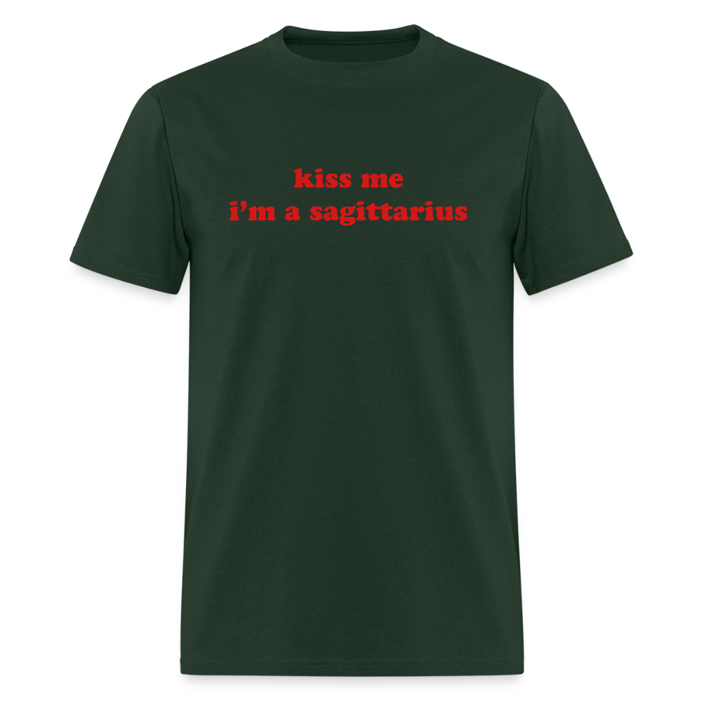 kiss me I’m a sagittarius Unisex Classic T-Shirt - forest green