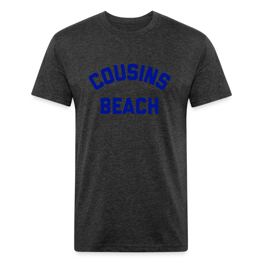Cousins Beach Fitted Cotton/Poly T-Shirt by Next Level - heather black