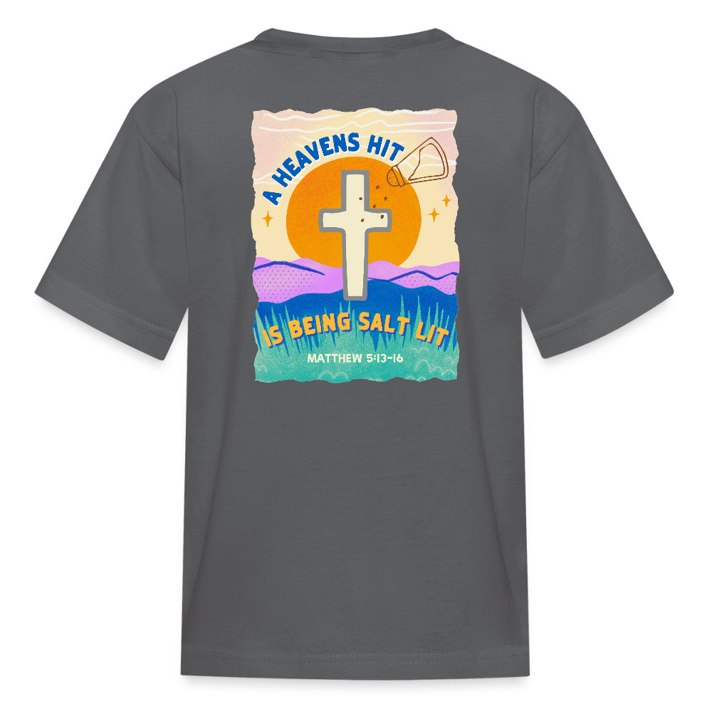 SALT LIT Kids' T-Shirt - charcoal