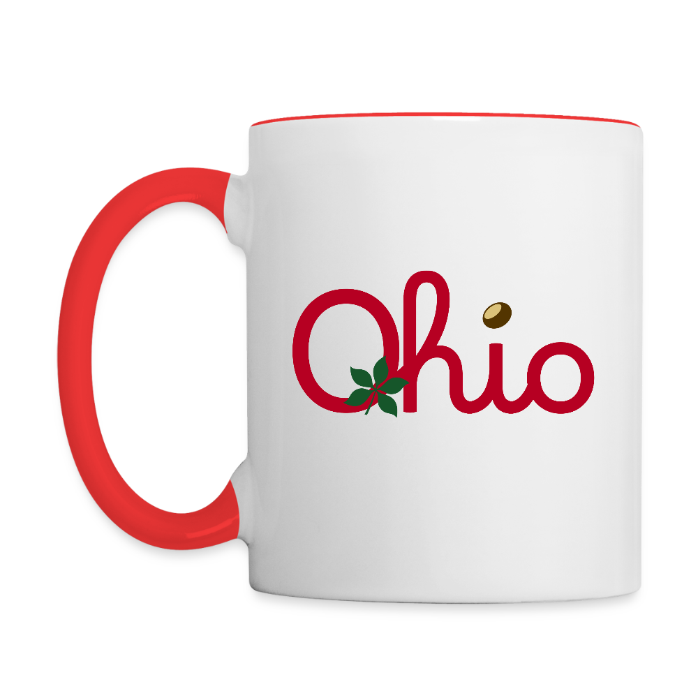 Ohio Script Contrast Coffee Mug - white/red