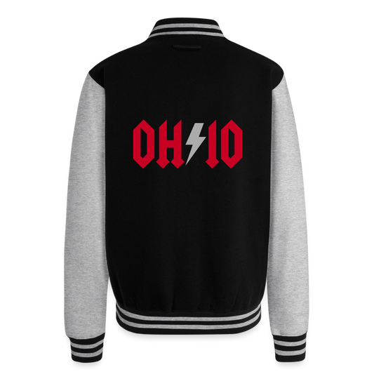 OH/IO Heavyweight Letterman Jacket - black/heather grey
