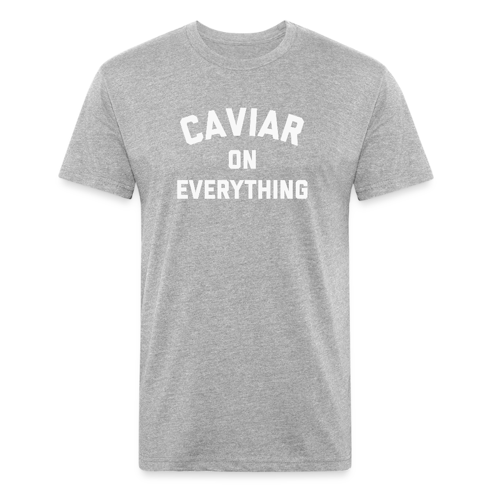 Caviar on Everything Fitted Cotton/Poly T-Shirt by Next Level - heather gray
