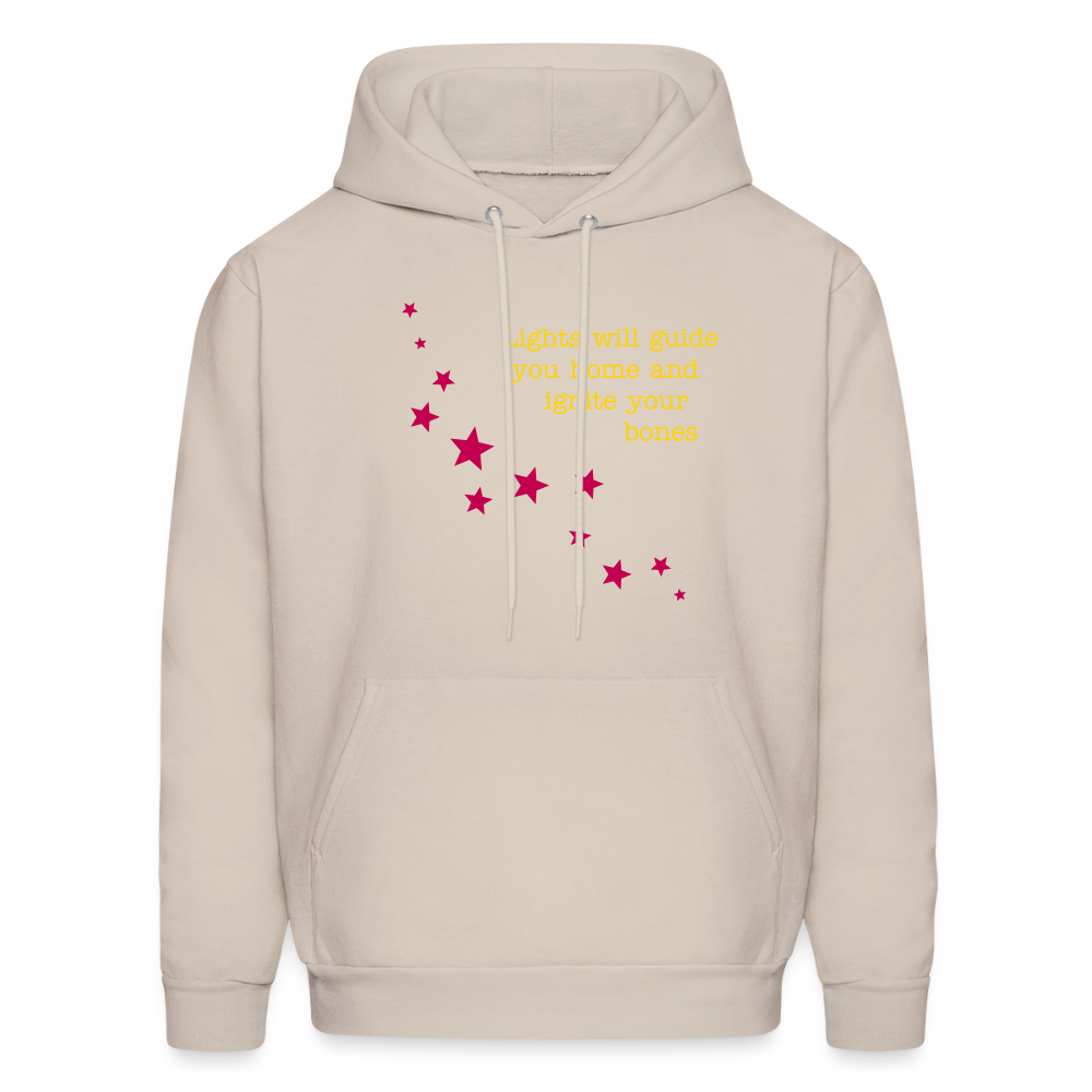 Lights Will Guide You Home Fix You Coldplay Men's Hoodie - Sand