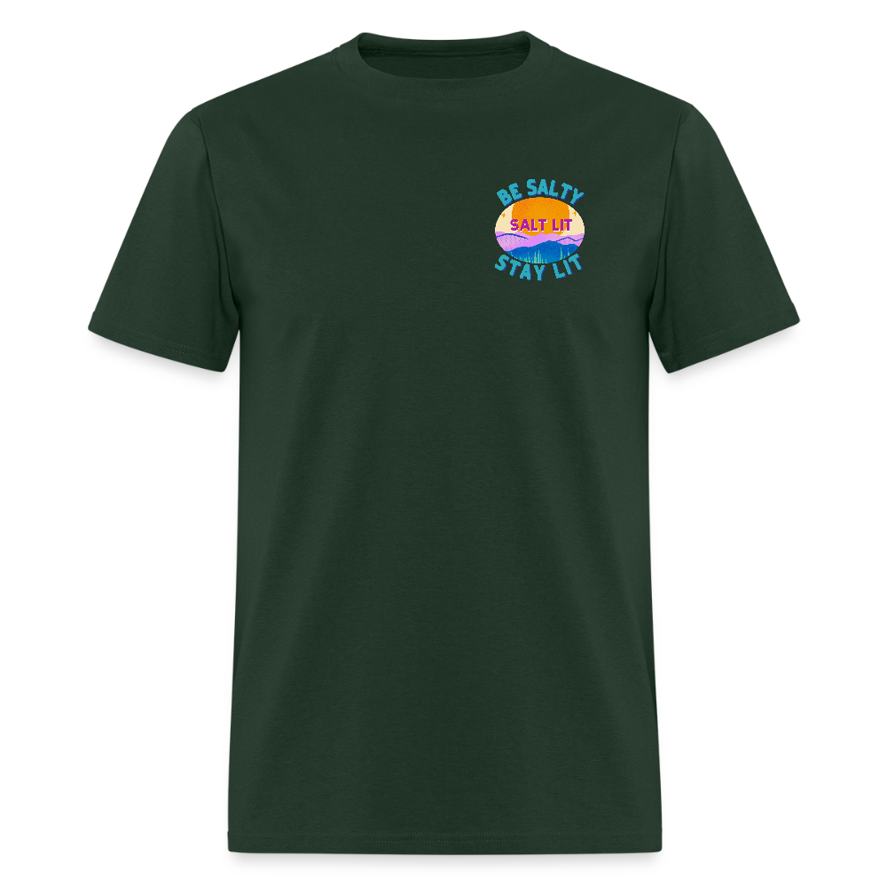 SALT LIT Crew Neck T-Shirt Unisex - forest green