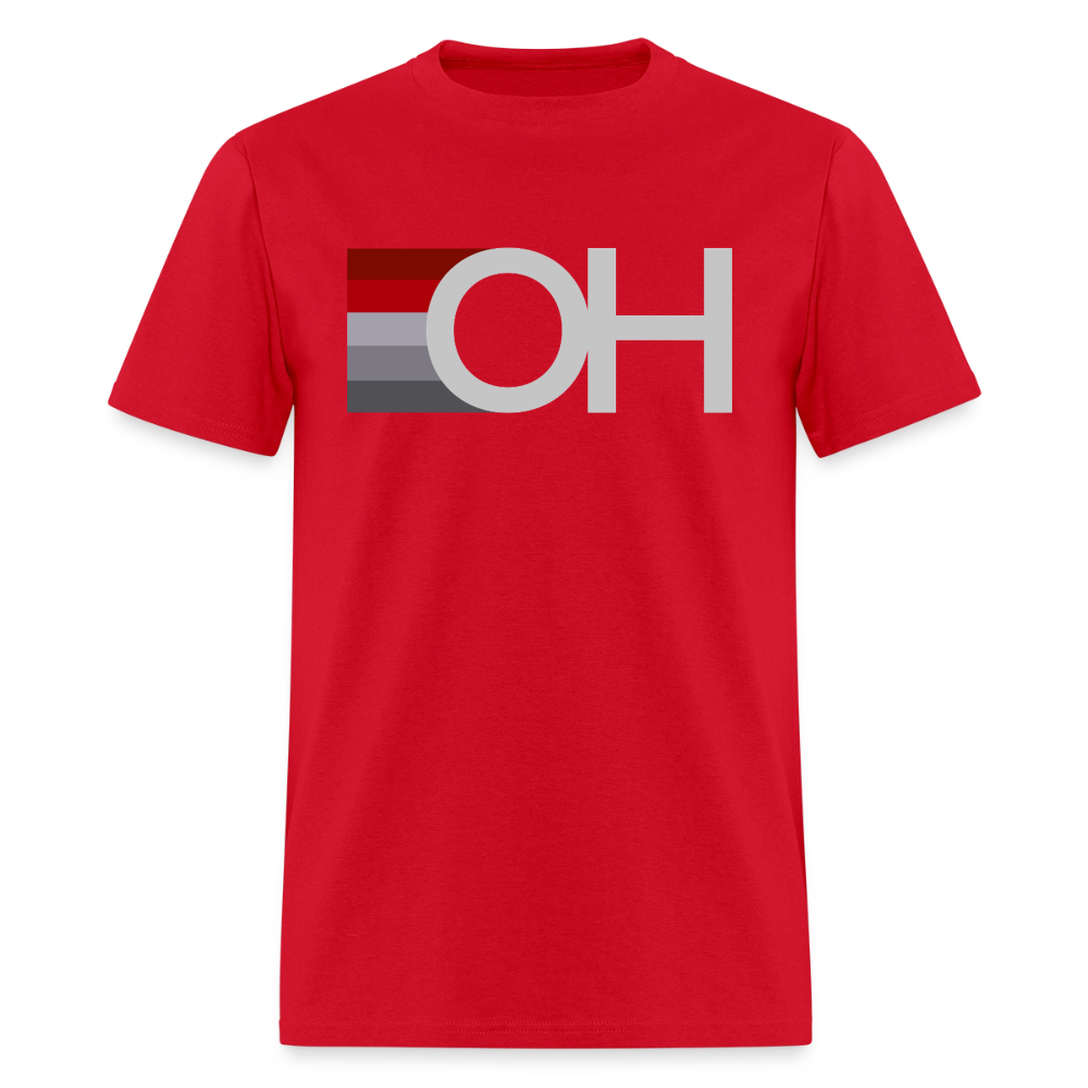 OH Stripes Red/Gray Men's T-Shirt - red