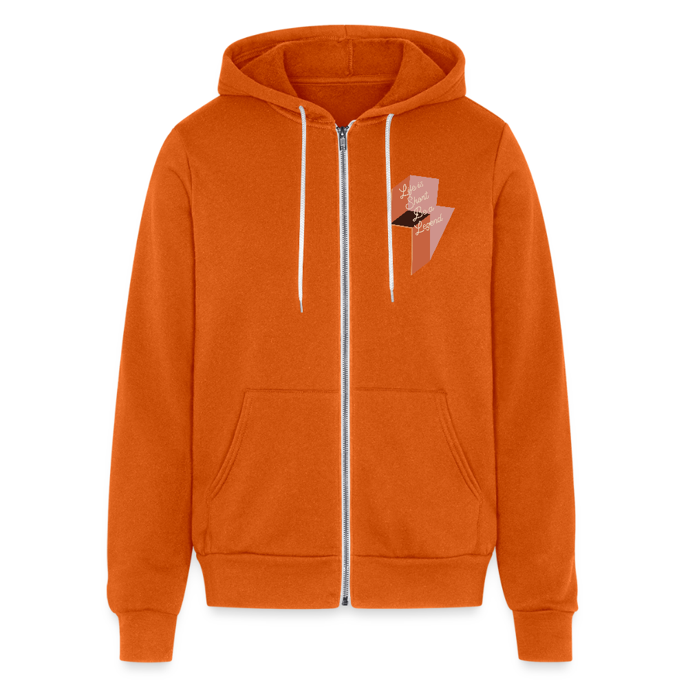 Life is Short Be a Legend Bella + Canvas Unisex Full Zip Hoodie - autumn