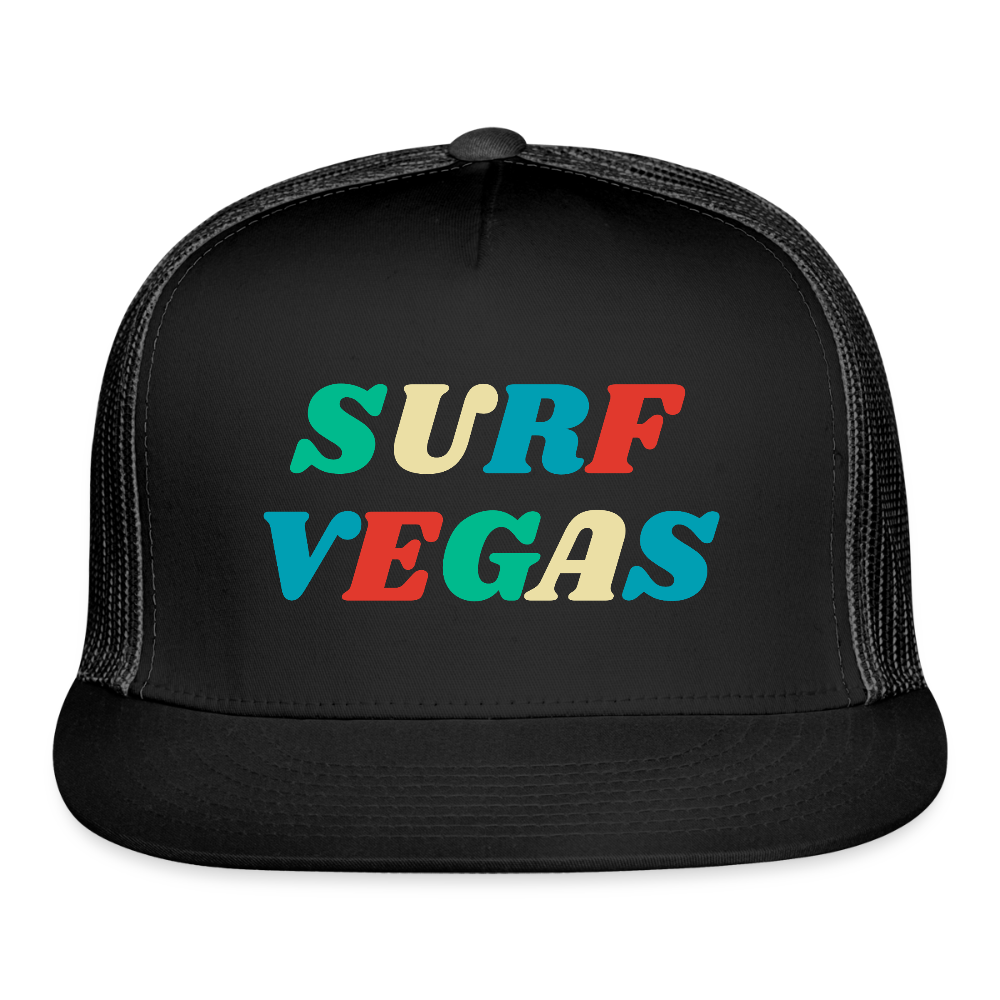 Surf Vegas Trucker Hat - black/black