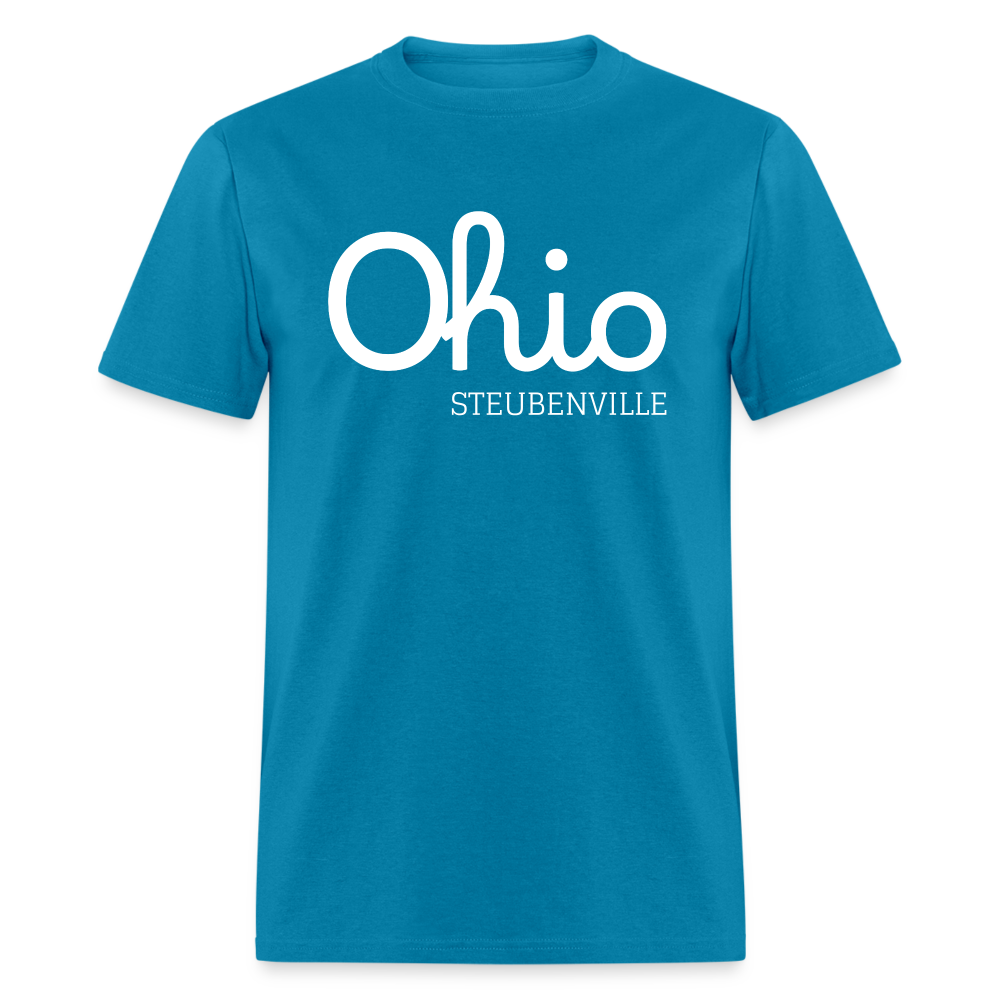 Steubenville (your hometown) Script Ohio Unisex Classic T-Shirt - turquoise