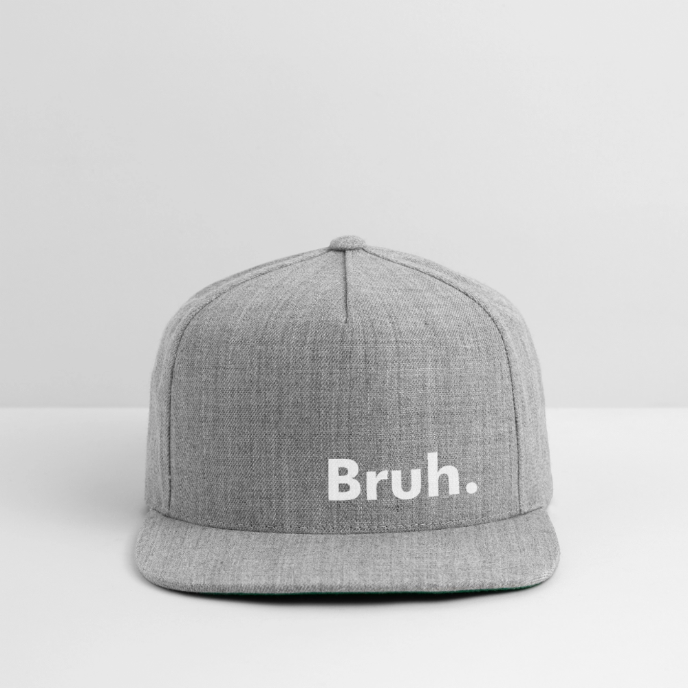 Bruh. Snapback Baseball Cap - heather gray