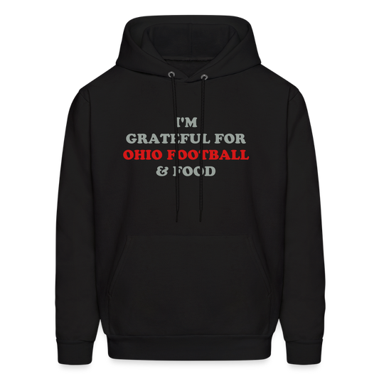I'm Grateful for Ohio Football & Food Hoodie - black