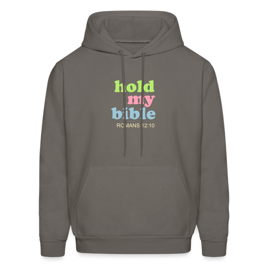 Hold My Bible Men's Hoodie - asphalt gray