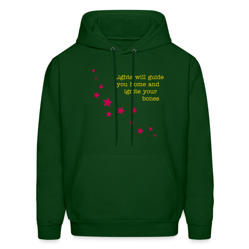 Lights Will Guide You Home Fix You Coldplay Men's Hoodie - forest green