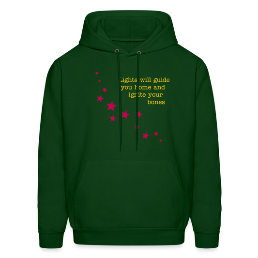Lights Will Guide You Home Fix You Coldplay Men's Hoodie - forest green