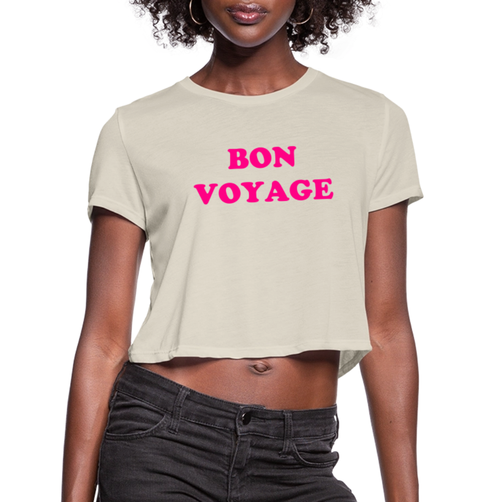 Bon Voyage Women's Cropped T-Shirt - dust