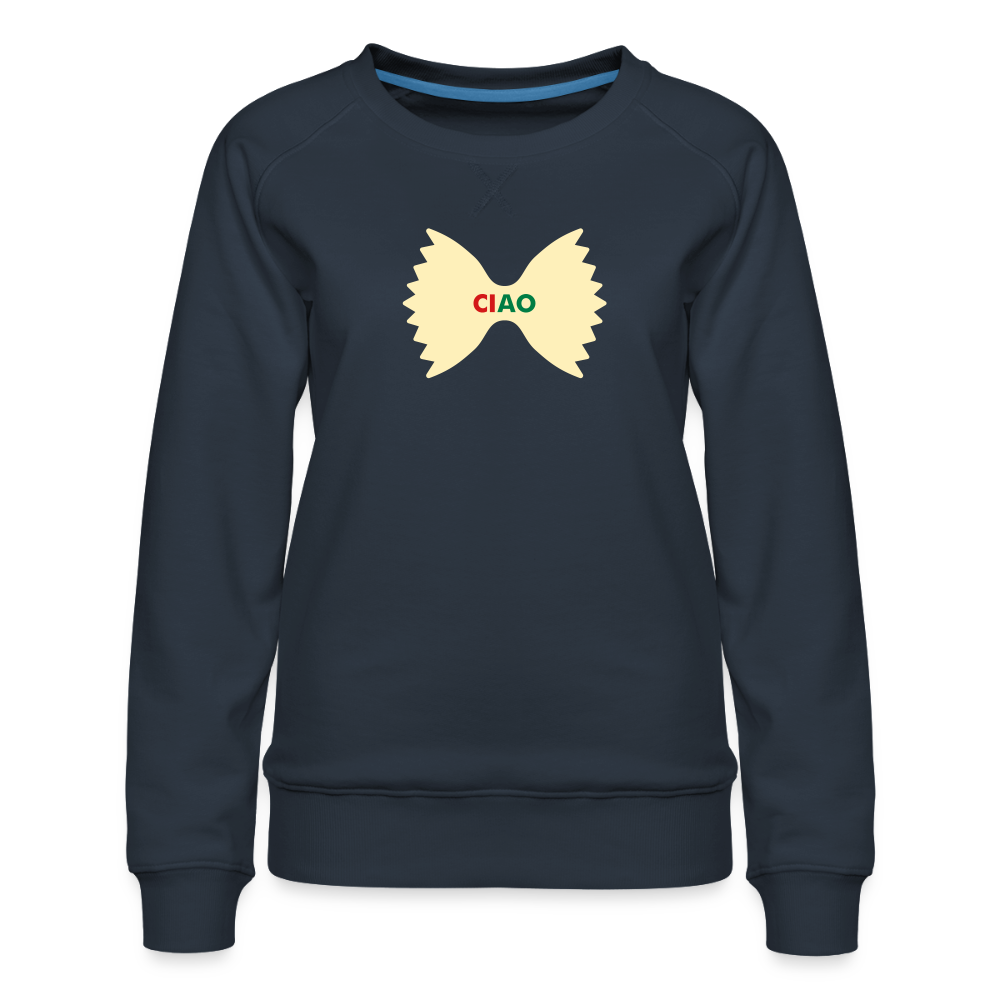 CIAO Bowtie Women’s Premium Sweatshirt - navy