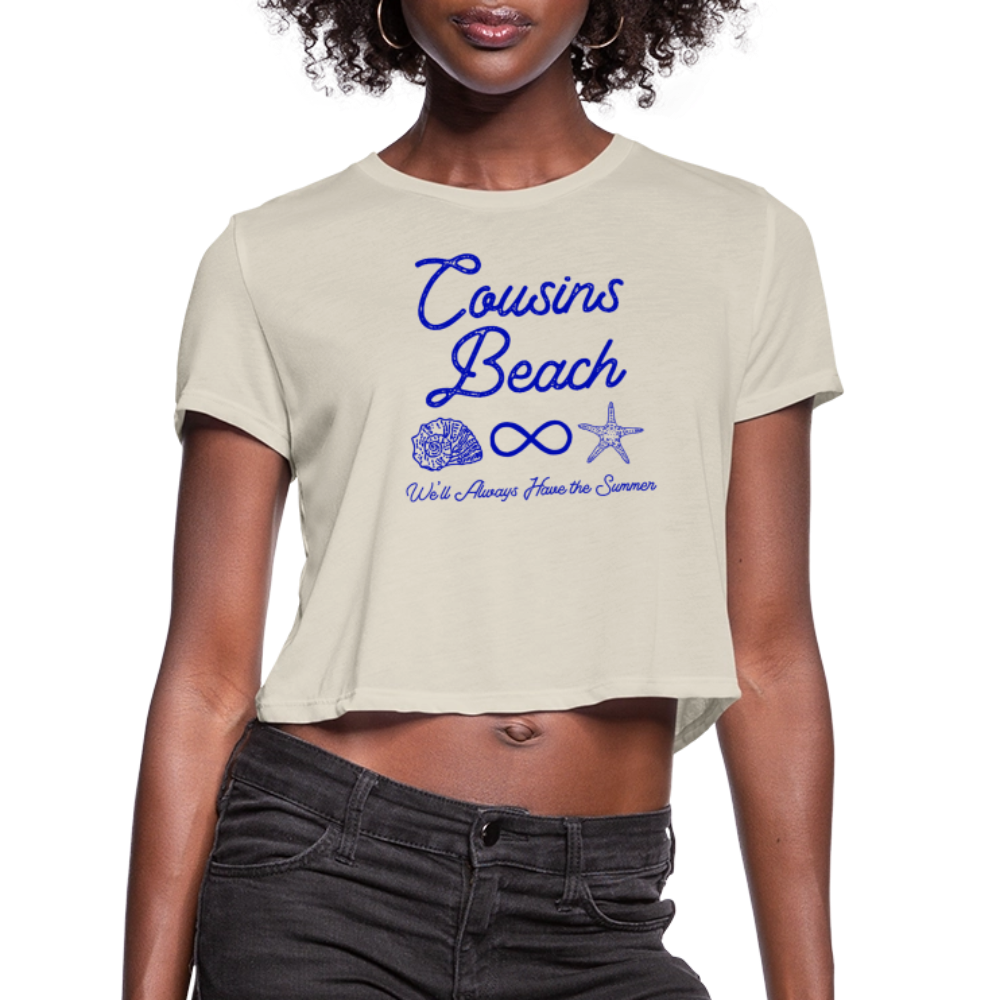 Cousins Beach Women's Cropped T-Shirt - dust