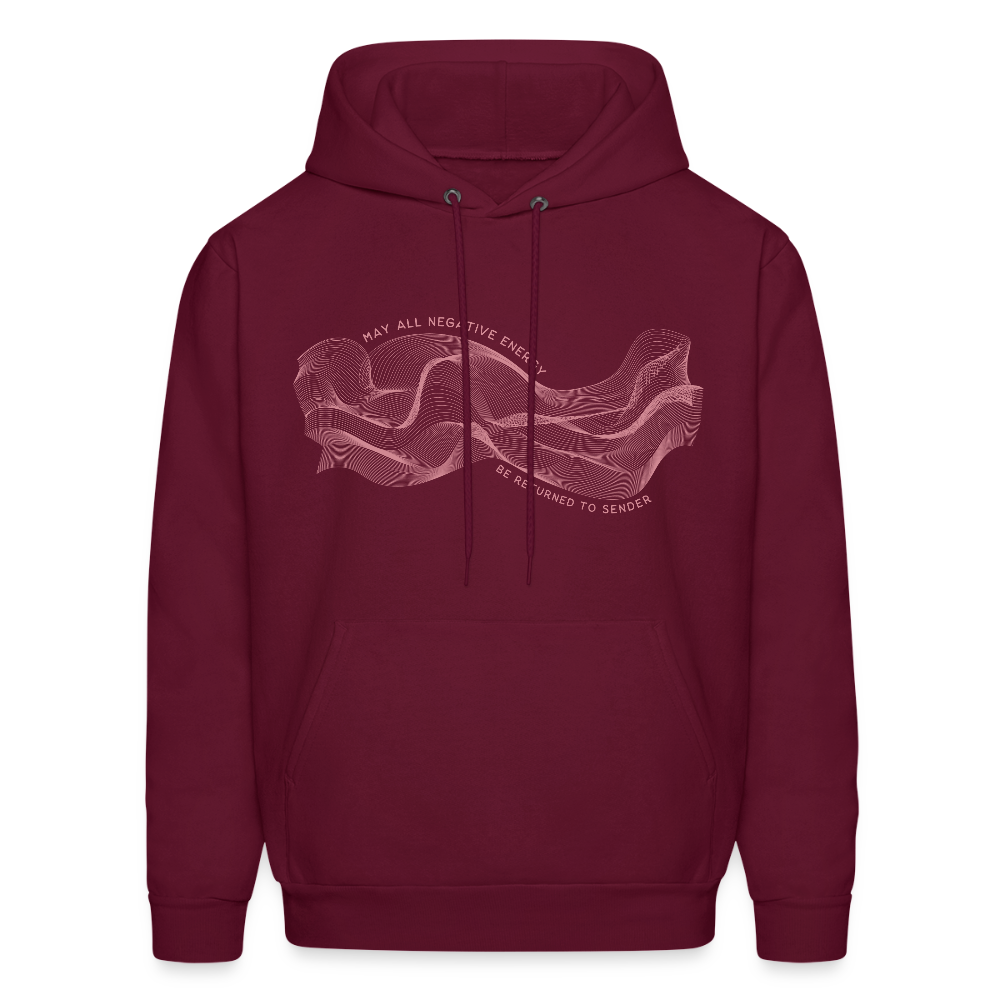 May All Negative Energy Be Returned to Sender Men's Hoodie - burgundy