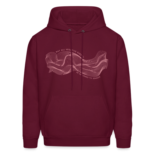 May All Negative Energy Be Returned to Sender Men's Hoodie - burgundy