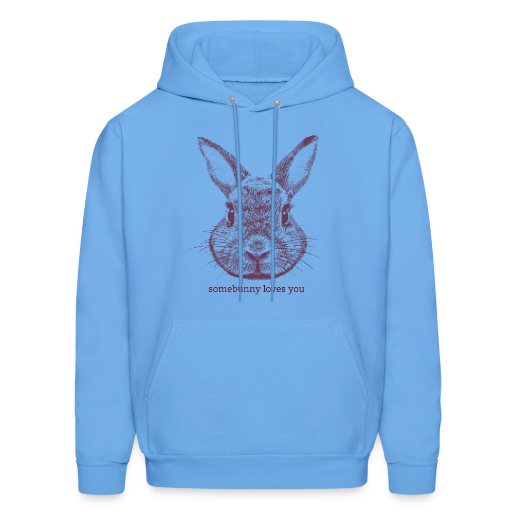 Somebunny Loves You Men's Hoodie - carolina blue