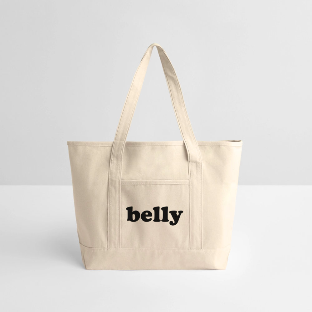 Personalized Large Canvas Deluxe Tote - natural
