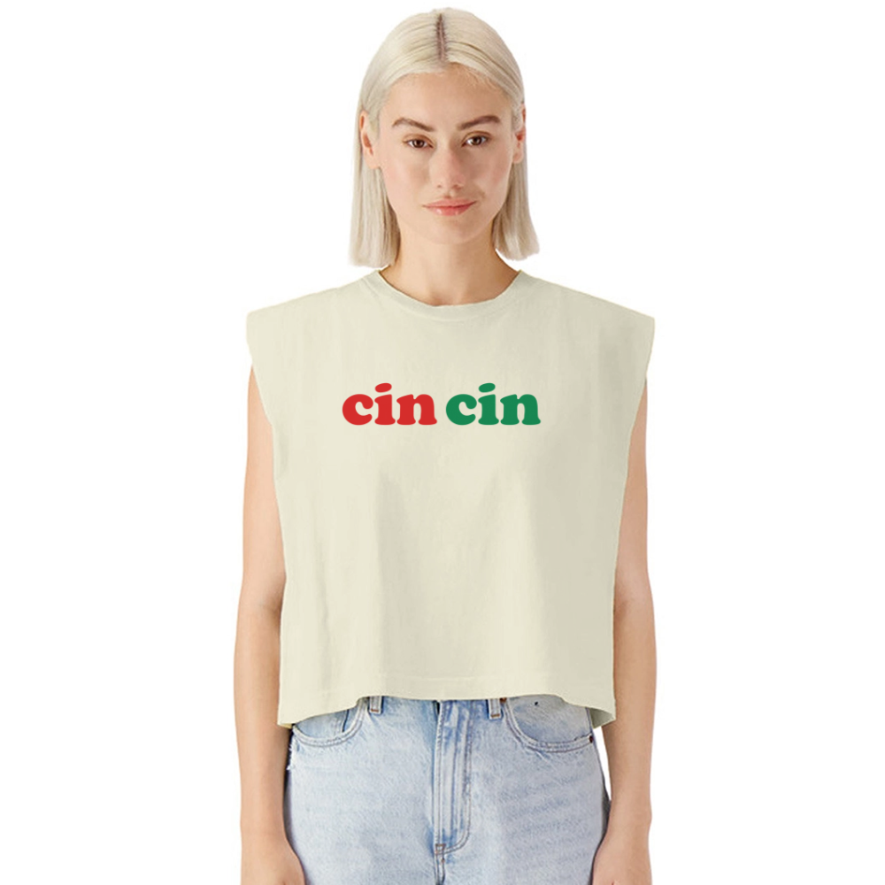 Cin Cin American Apparel Women's Muscle Tank - faded cream