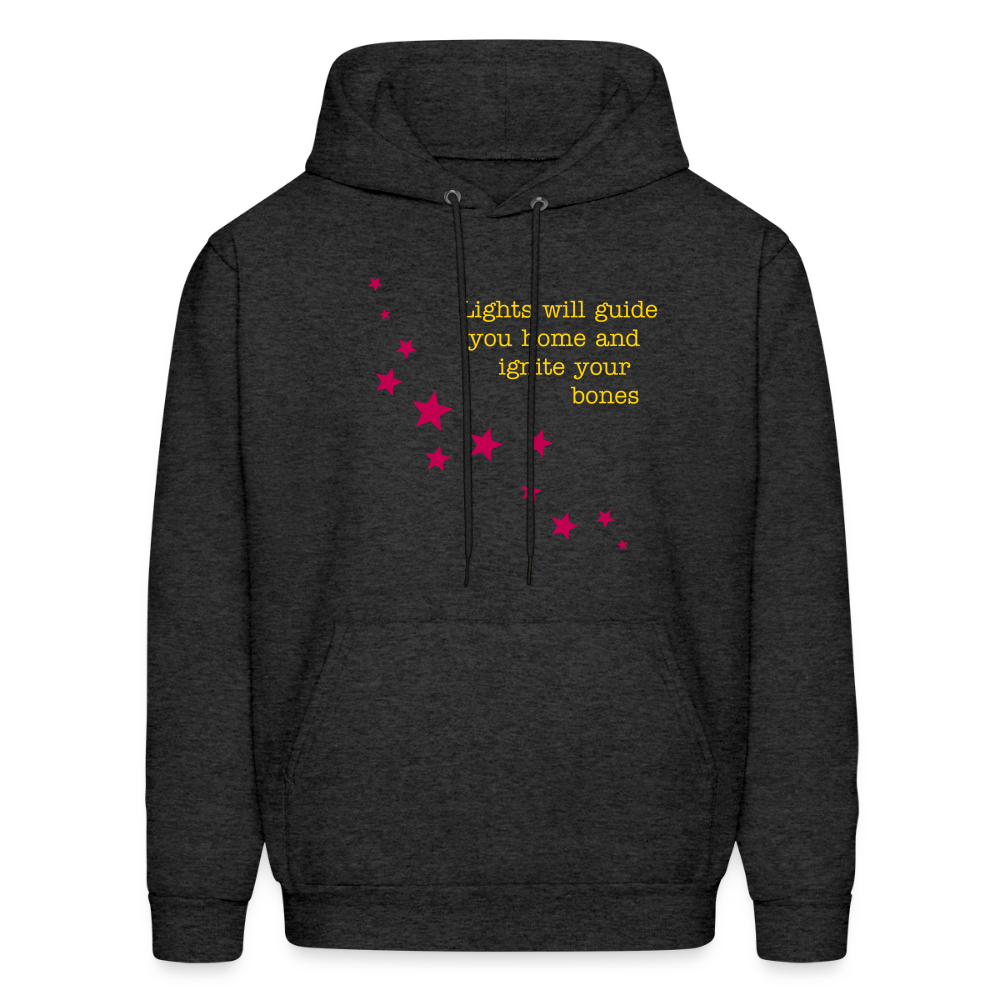 Lights Will Guide You Home Fix You Coldplay Men's Hoodie - charcoal grey