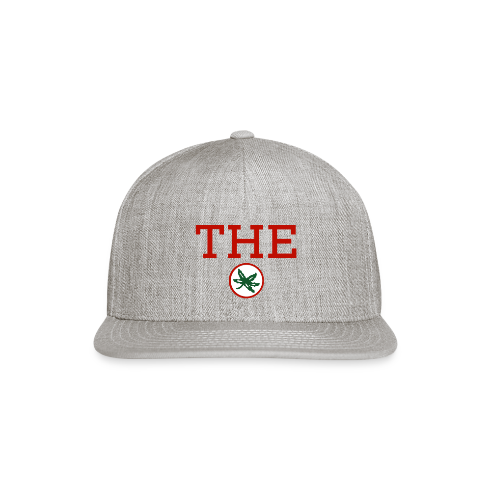 THE with Buckeye Leaf Snapback Baseball Cap - heather gray