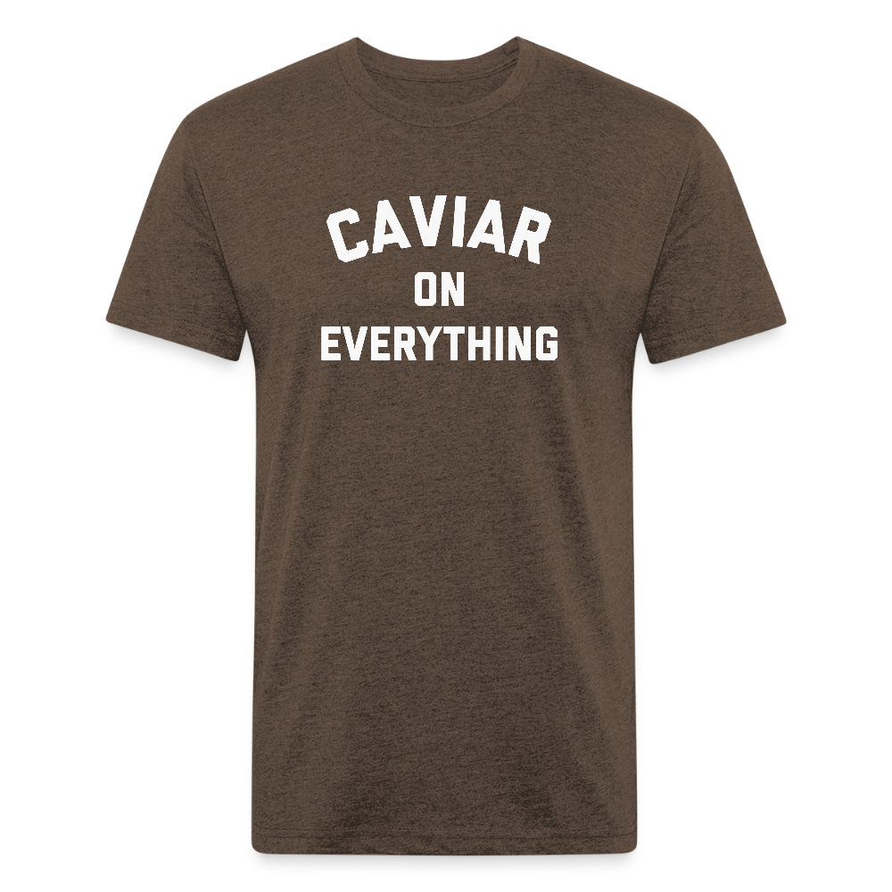 Caviar on Everything Fitted Cotton/Poly T-Shirt by Next Level - heather espresso