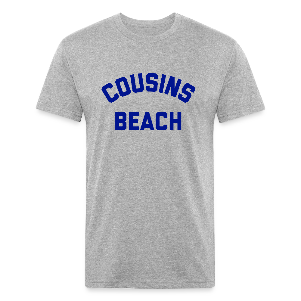Cousins Beach Fitted Cotton/Poly T-Shirt by Next Level - heather gray