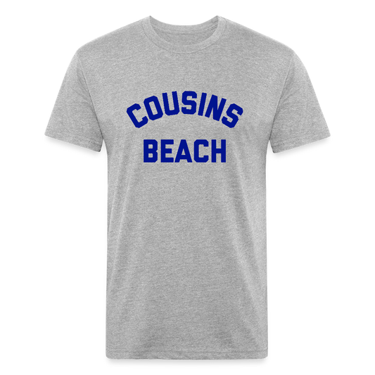 Cousins Beach Fitted Cotton/Poly T-Shirt by Next Level - heather gray