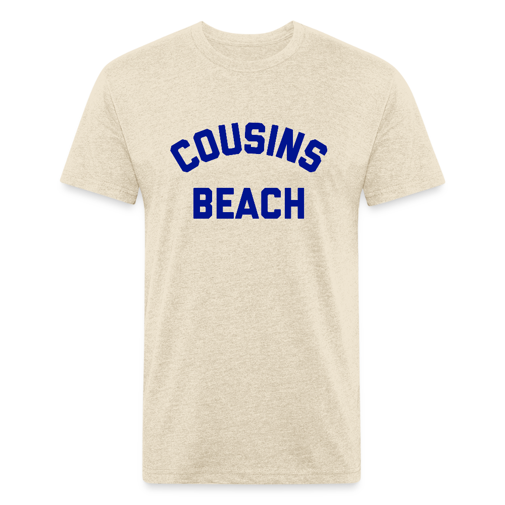 Cousins Beach Fitted Cotton/Poly T-Shirt by Next Level - heather cream