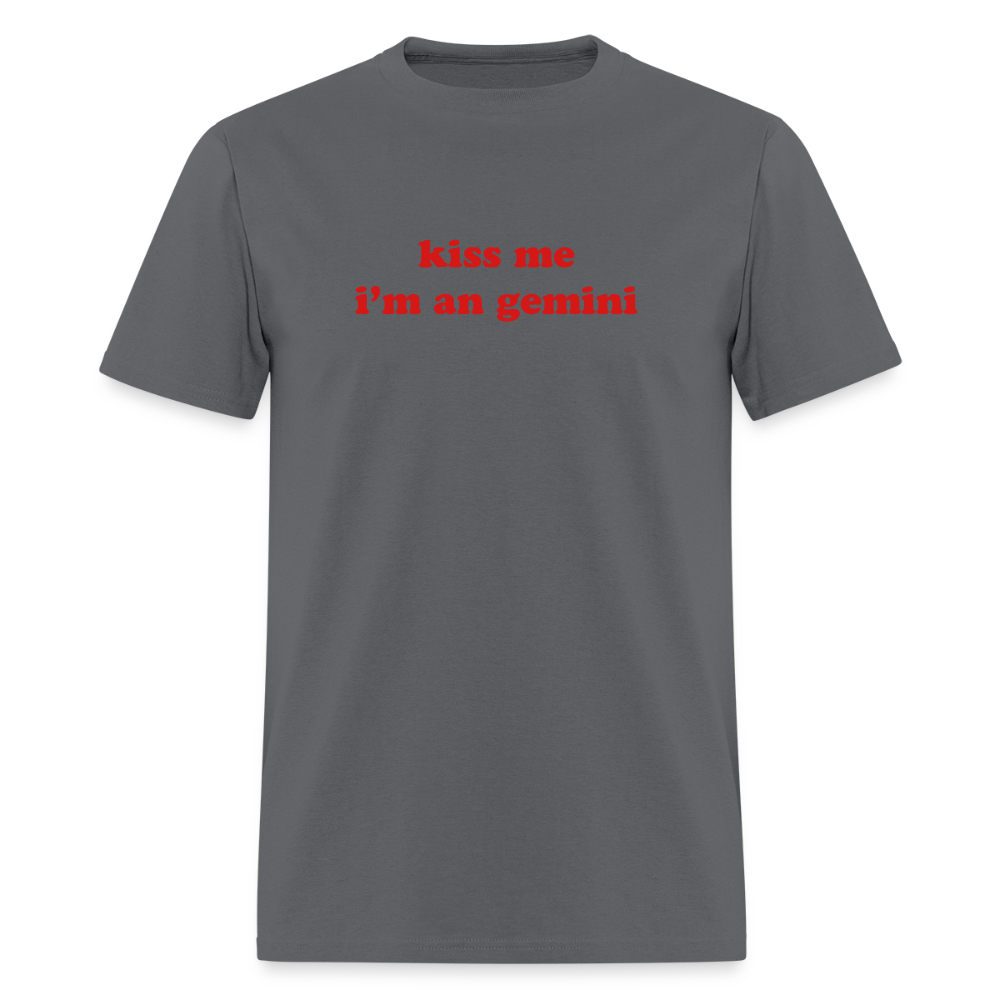 kiss me I’m a gemini Unisex Classic T-Shirt - charcoal