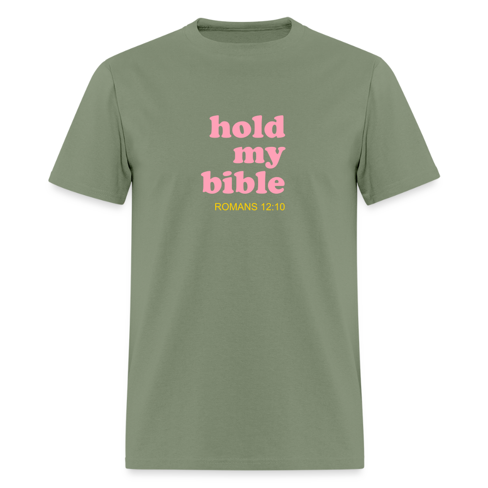 Hold My Bible Men's T-Shirt | GILDAN 5000 - military green