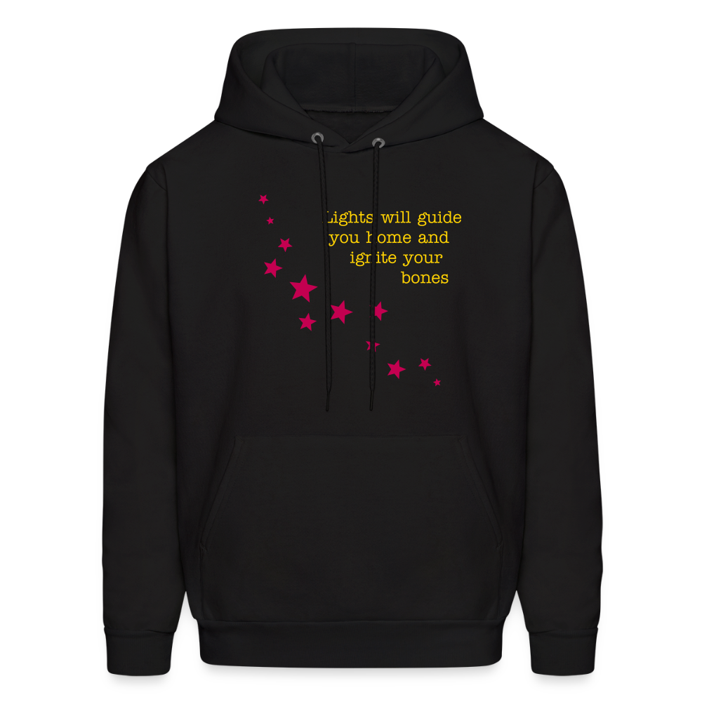 Lights Will Guide You Home Fix You Coldplay Men's Hoodie - black
