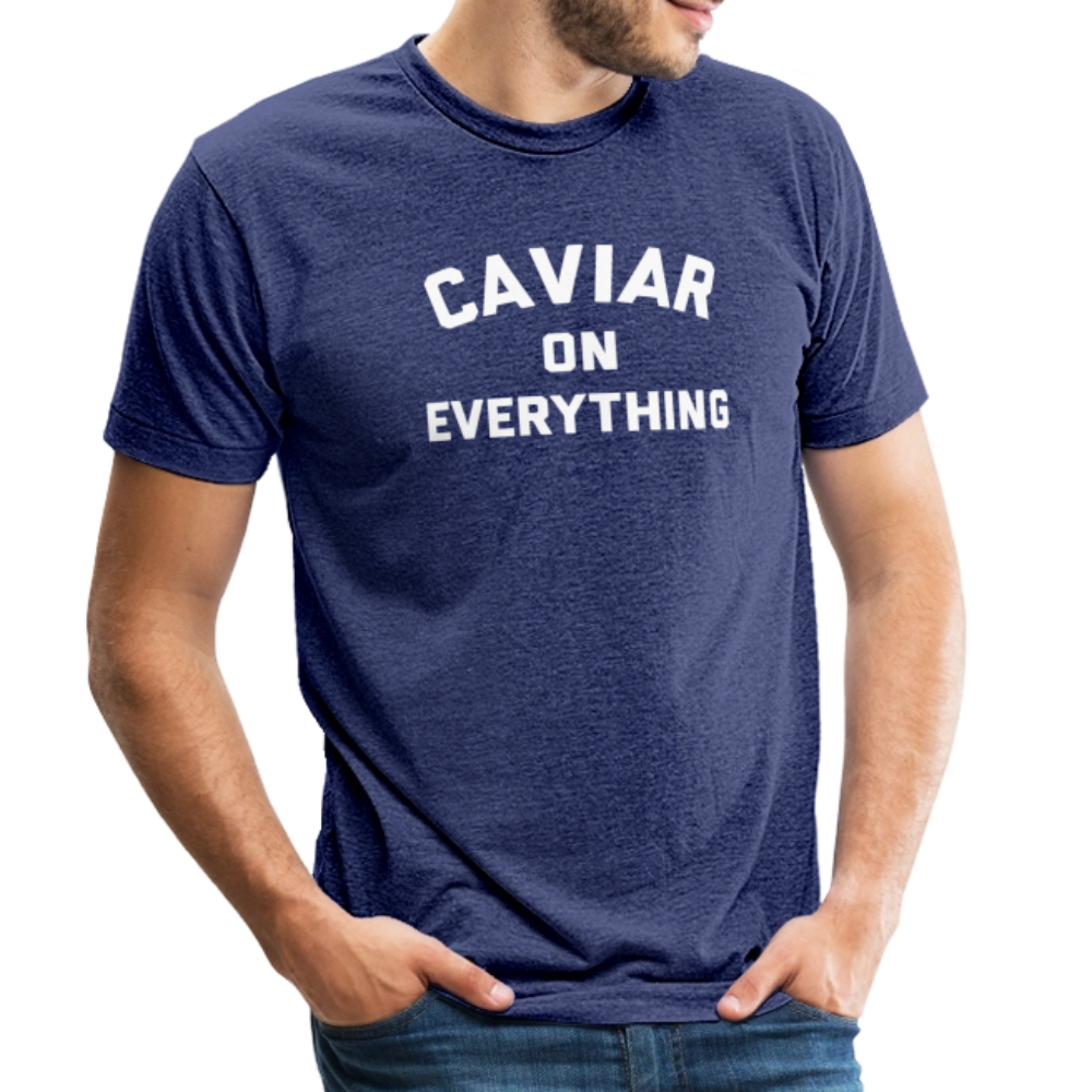Caviar on Everything Unisex Tri-Blend T-Shirt - heather indigo